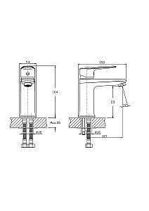 Смеситель для раковины Rush Devon DE7535-11 купить в интернет-магазине сантехники Sanbest