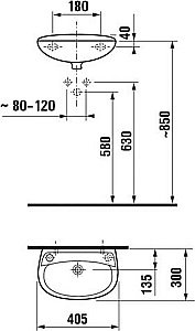 Раковина на пьедестале Jika Lyra 40 купить в интернет-магазине Sanbest