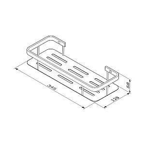 Корзинка-полочка AM.PM SENSE L A7453100 34 купить в интернет-магазине сантехники Sanbest