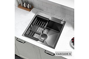 Мойка кухонная Esbano Cascade-S ESMKCASCS темная сталь купить в интернет-магазине сантехники Sanbest