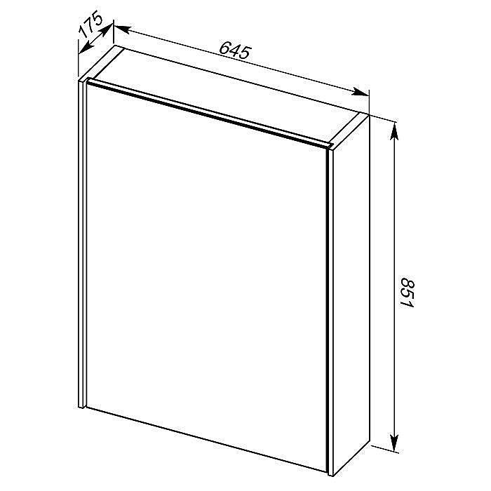 Зеркальный шкаф Aquanet Тулон 65 купить в интернет-магазине сантехники Sanbest