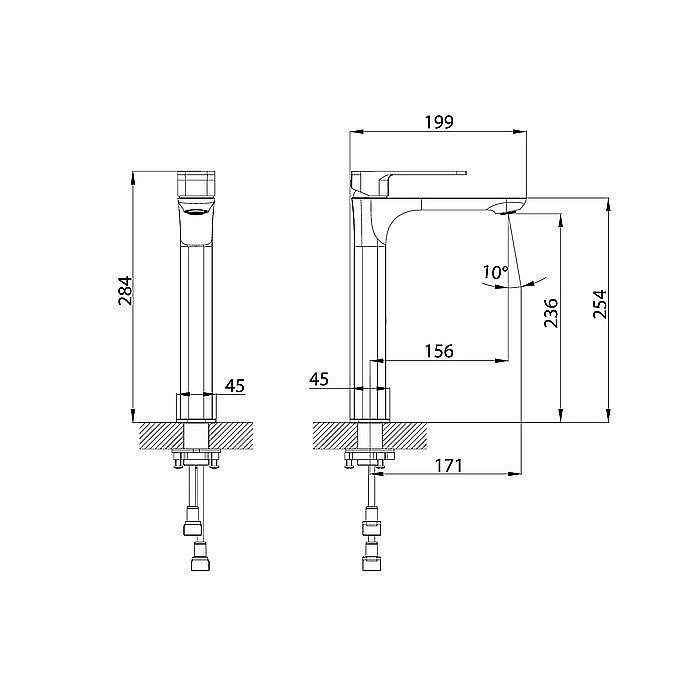 Смеситель для раковины IDDIS Slide SLIBL01i01 купить в интернет-магазине сантехники Sanbest