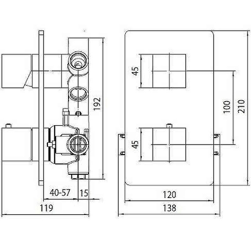Смеситель для душа Bossini Cube New Z00062.030 черный купить в интернет-магазине сантехники Sanbest