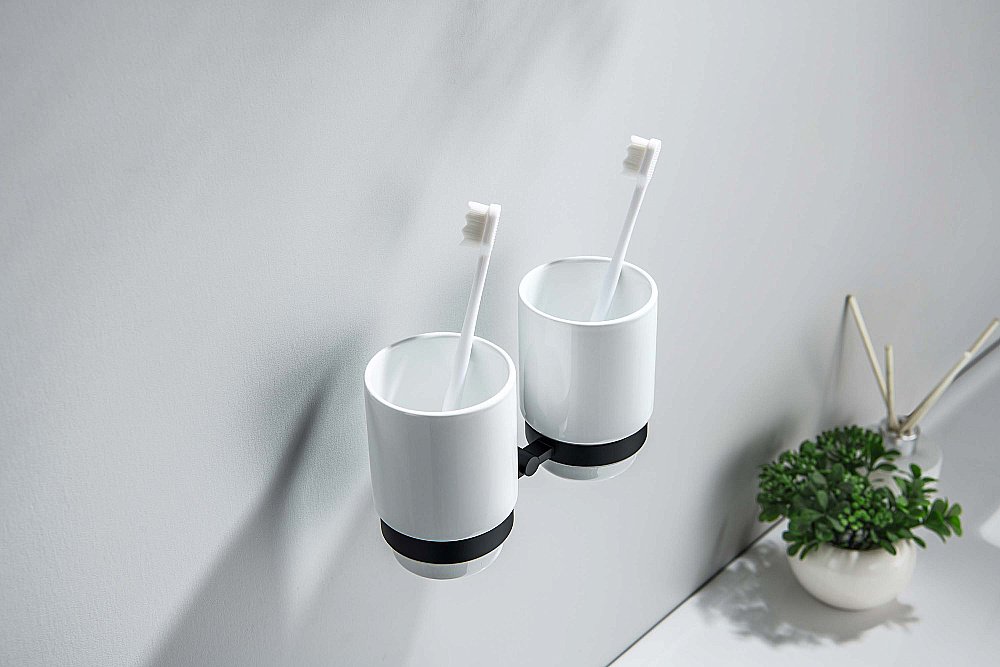 Стакан двойной Aquatek Бетта AQ4617MB керамика/черный матовый купить в интернет-магазине сантехники Sanbest