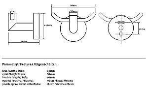 Крючок Bemeta Omega 104206032 купить в интернет-магазине сантехники Sanbest