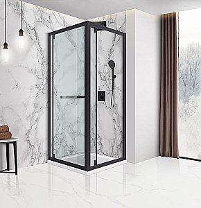 Душевой уголок Vincea Stile VSS-2ST9090CLB 90x90 стекло прозрачное/профиль черный купить в интернет-магазине Sanbest