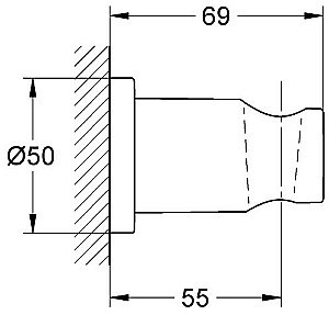Держатель ручного душа Grohe Rainshower 22117KF0 фантомный черный купить в интернет-магазине сантехники Sanbest