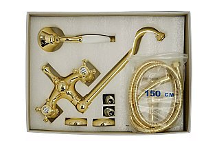 Смеситель для ванны с поворотным изливом Migliore Prestige золото купить в интернет-магазине сантехники Sanbest