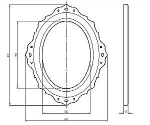 Зеркало Migliore Complementi ML.COM-70.784.BR бронза в ванную от интернет-магазине сантехники Sanbest