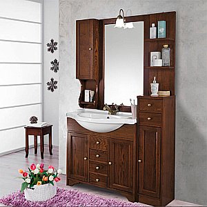 Тумба с раковиной Eban Eleonora 82 орех для ванной в интернет-магазине Sanbest