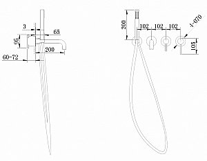 Смеситель для ванны Abber Wasser Kreis AF8130G золото матовое купить в интернет-магазине сантехники Sanbest