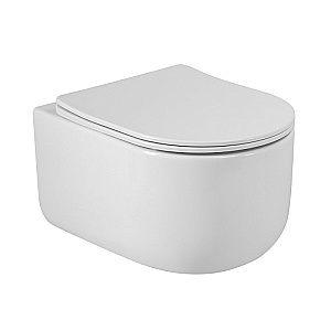 Унитаз подвесной BelBagno Soft-Tor BB084CH-TOR/SC белый, безободковый, с крышкой микролифт, слив-торнадо купить в интернет-магазине Sanbest