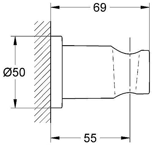 Держатель ручного душа Grohe Rainshower 22117KF0 фантомный черный купить в интернет-магазине сантехники Sanbest