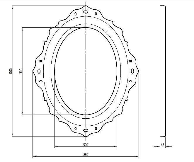 Зеркало Migliore Complementi ML.COM-70.784.BR бронза в ванную от интернет-магазине сантехники Sanbest