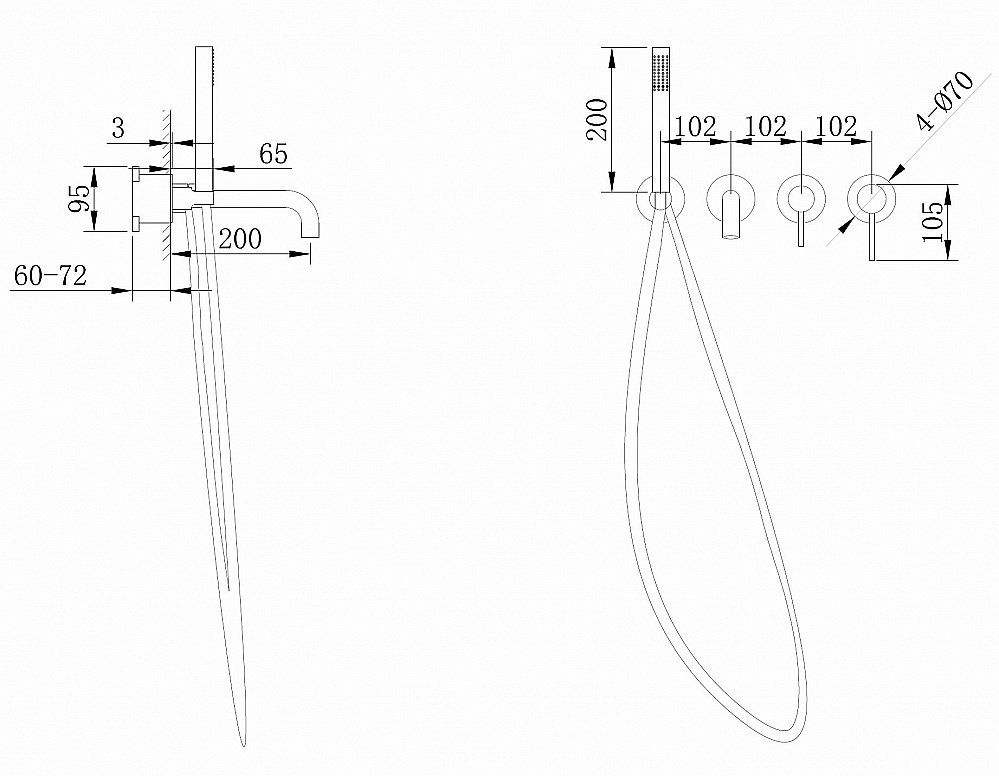 Смеситель для ванны Abber Wasser Kreis AF8130G золото матовое купить в интернет-магазине сантехники Sanbest