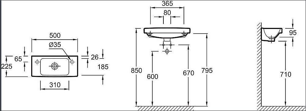 Раковина Jacob Delafon ODEON UP 50 E4699-00 белая купить в интернет-магазине Sanbest