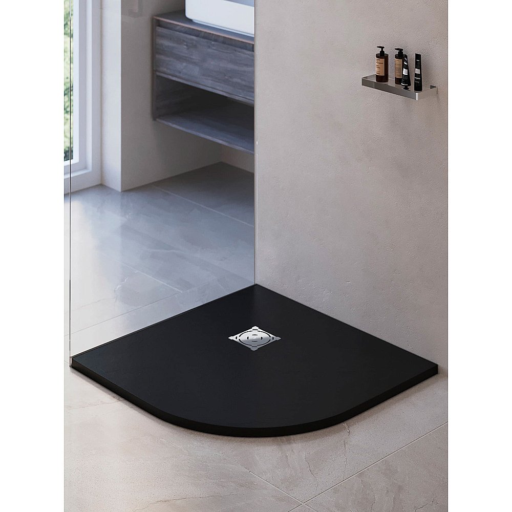 Душевой поддон RGW ST/R-G Stone Tray 16153099-02 90x90 графит купить в интернет-магазине Sanbest