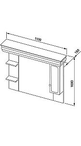 Зеркало Aquanet Греция 110 в ванную от интернет-магазине сантехники Sanbest