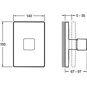 Дивертор Jacob Delafon SQUARE E75413-CP для смесителя в интернет-магазине сантехники Sanbest
