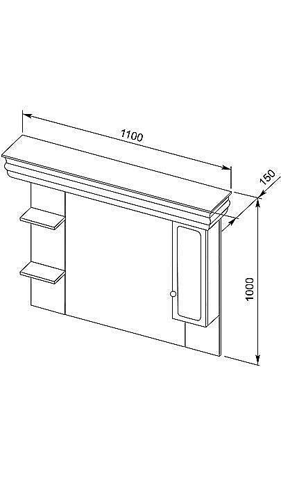 Зеркало Aquanet Греция 110 в ванную от интернет-магазине сантехники Sanbest