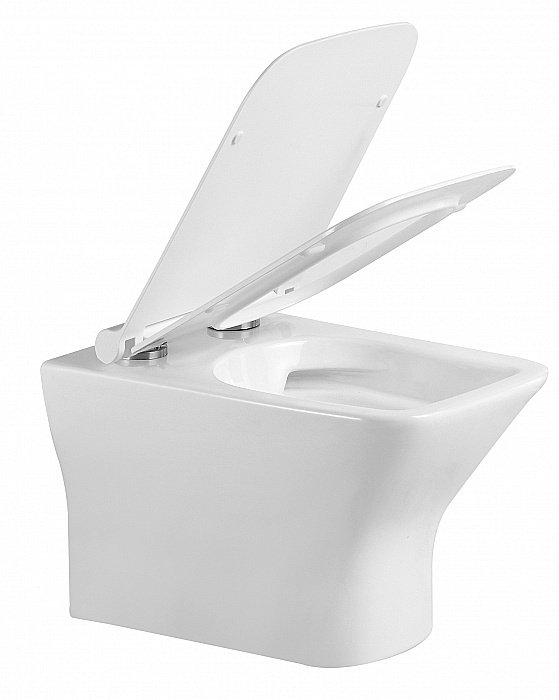 Унитаз подвесной Agger AT02100 безободковый, с крышкой микролифт купить в интернет-магазине Sanbest