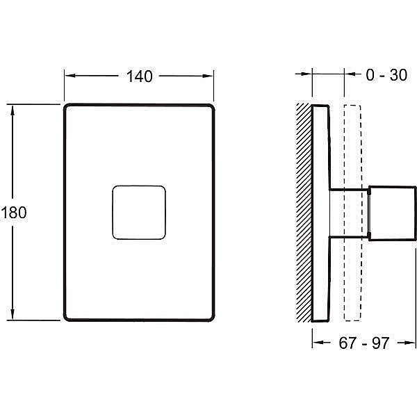 Дивертор Jacob Delafon SQUARE E75413-CP для смесителя в интернет-магазине сантехники Sanbest