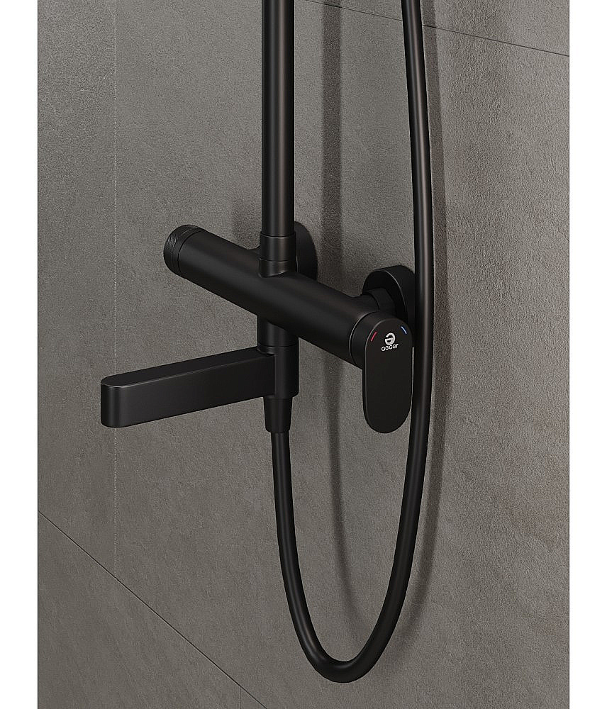 Душевая система Agger Sweet A2793344 черный матовый купить в интернет-магазине сантехники Sanbest