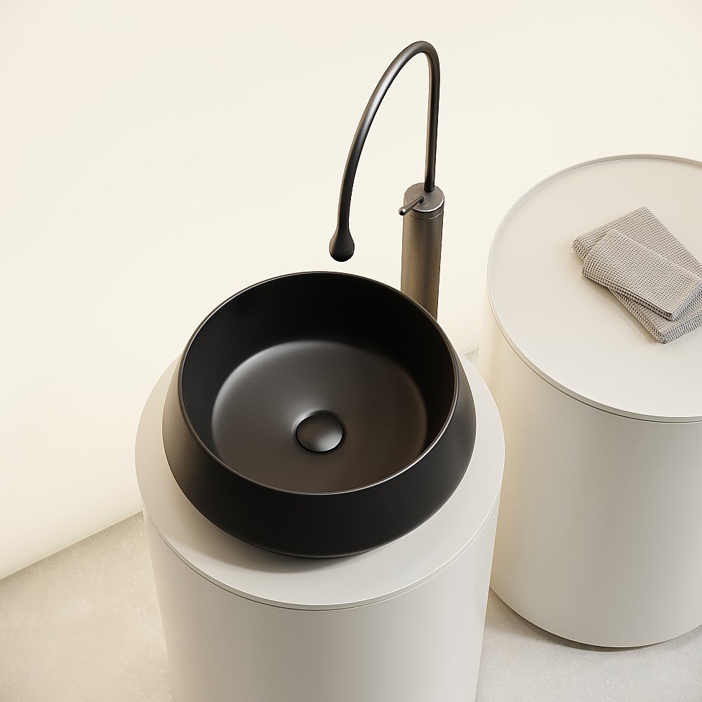 Раковина Ceramica Nova Maya CN12004MB черная матовая купить в интернет-магазине Sanbest