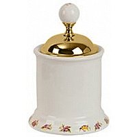 Баночка Migliore Provance ML.PRO-60.527.DO белая/золото с декором купить в интернет-магазине сантехники Sanbest