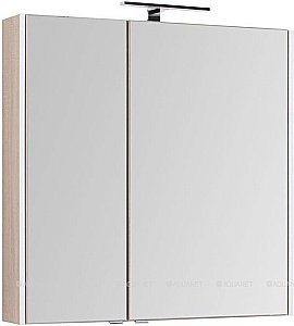 Зеркальный шкаф Aquanet Августа 90 дуб сонома купить в интернет-магазине сантехники Sanbest