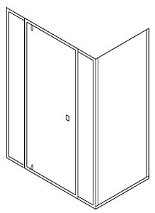 Душевой уголок Jacob Delafon SERENITY E14P90-GA+E14L40-GA+E14L40-GA+E14F90-GA 170х90 стекло прозрачное/профиль хром купить в интернет-магазине Sanbest
