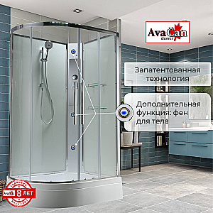 Душевая кабина AvaCan EM Серия EM3912 NT 120х90 без крыши прозрачная купить в интернет-магазине Sanbest