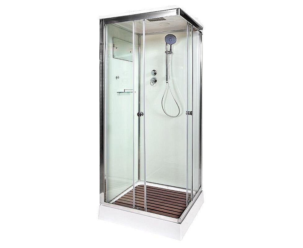 Душевая кабина DTO K401S 100x100 с крышей прозрачная/хром купить в интернет-магазине Sanbest