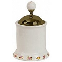 Баночка Migliore Provance ML.PRO-60.527.BR белая/бронза с декором купить в интернет-магазине сантехники Sanbest