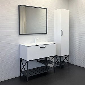 Зеркало Comforty Бредфорд 00-00009954 90 графит в ванную от интернет-магазине сантехники Sanbest