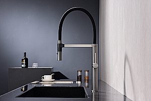 Смеситель для кухни Paulmark Leader Le214101-GM вороненая сталь купить в интернет-магазине сантехники Sanbest