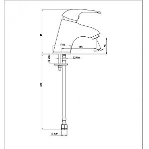 Смеситель для раковины PAINI Smile 39CR205CAKM хром купить в интернет-магазине сантехники Sanbest