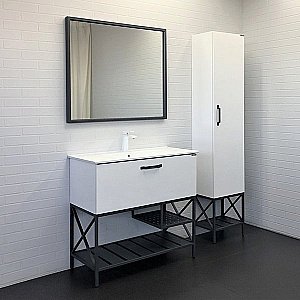 Зеркало Comforty Бредфорд 00-00009954 90 графит в ванную от интернет-магазине сантехники Sanbest