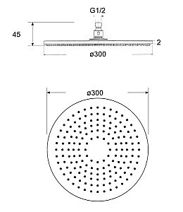 Верхний душ Migliore RIMINI 29660 хром купить в интернет-магазине сантехники Sanbest