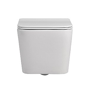 Унитаз подвесной Abber Rechteck AC1201-AC0105-AC0120MCH белый, безободковый, с инсталляцией, с крышкой микролифт, с кнопкой хром матовый купить в интернет-магазине Sanbest