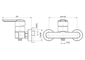 Смеситель для душа WONZON & WOGHAND BAROQUE, Хром (WW-194101-CR) купить в интернет-магазине сантехники Sanbest