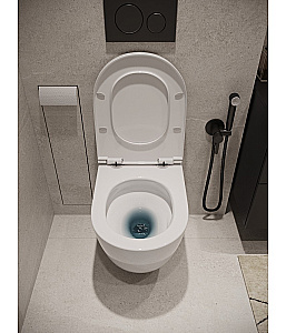 одвесн ой безободк Agger AT12150 безободковый, с инсталляцией, смыв торнадо, с крышкой микролифт, белый глянцевый купить в интернет-магазине Sanbest