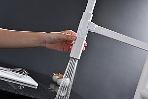 Смеситель для кухни Paulmark Leader Le214101-WH белый матовый купить в интернет-магазине сантехники Sanbest