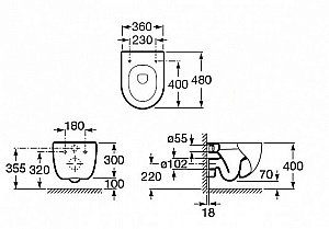 Унитаз подвесной Roca MERIDIAN-N 346248000 купить в интернет-магазине Sanbest