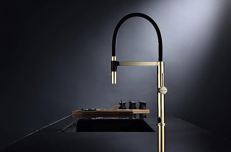 Смеситель для кухни Paulmark Leader Le214101-G золото купить в интернет-магазине сантехники Sanbest