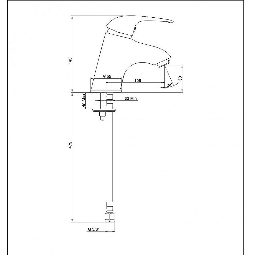 Смеситель для раковины PAINI Smile 39CR205CAKM хром купить в интернет-магазине сантехники Sanbest