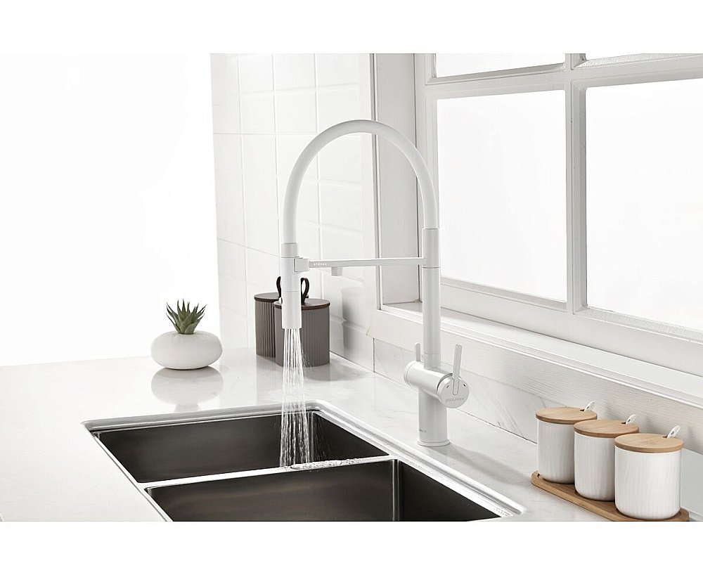 Смеситель для кухни Paulmark Gravity Gr213888-WH белый матовый купить в интернет-магазине сантехники Sanbest