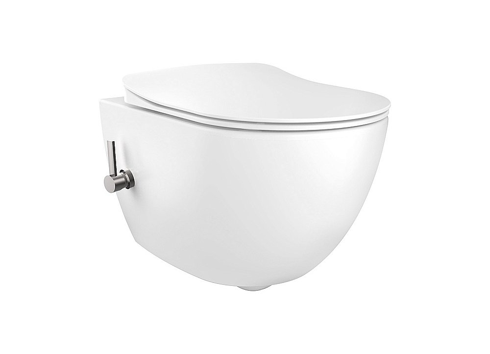 Унитаз подвесной с функцией биде CREAVIT FREE FE322-34CB00E-0002 белый, безободковый купить в интернет-магазине Sanbest