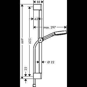 Душевой гарнитур Hansgrohe Pulsify Select Relaxation S 24160000 хром купить в интернет-магазине сантехники Sanbest