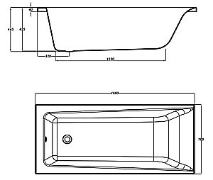 Ванна акриловая Cersanit LORENA 63322 160x70 купить в интернет-магазине Sanbest